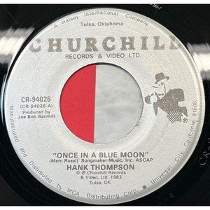 Hank Thompson Once in a Blue Moon / Let's Stop What We Started 45 Country 1983